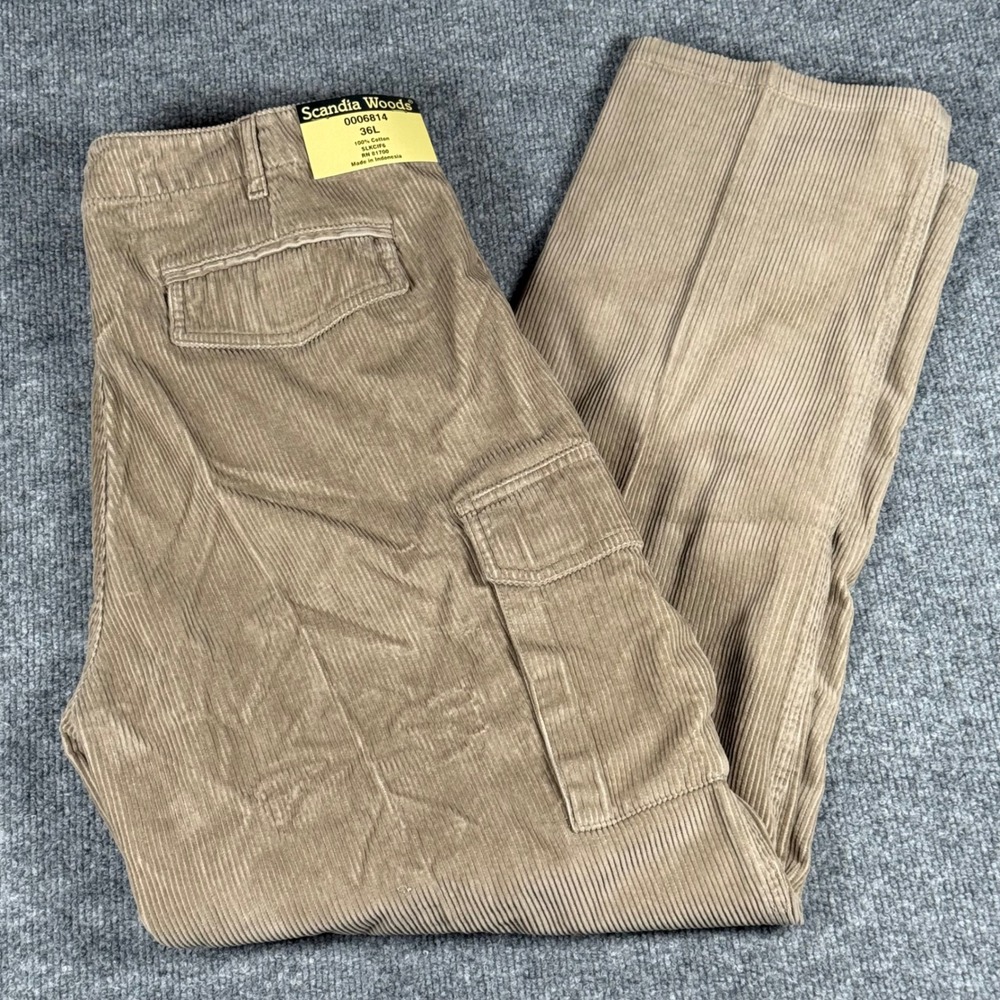 Vintage Scandia‎ Woods 36L Corduroy Cargo Utility Pants Outdoor Gorpcore Y2k 90s
